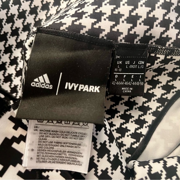 💜 Ivy Park x Adidas BRA ONLY black white houndstooth bra 2x - Picture 6 of 9